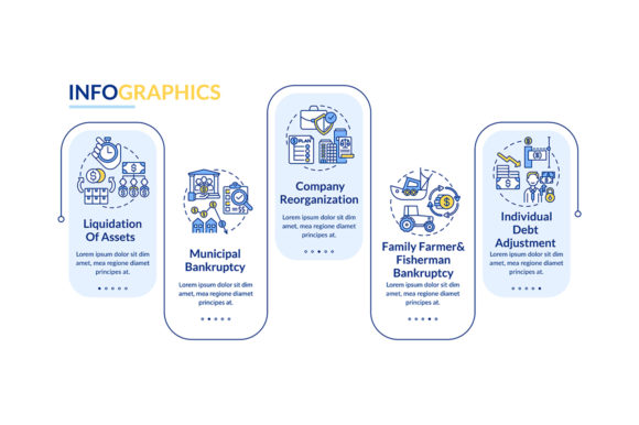 Business Bankruptcy Vector Infographic