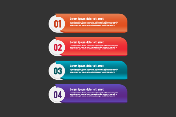 Colorful Set Banner Infographic