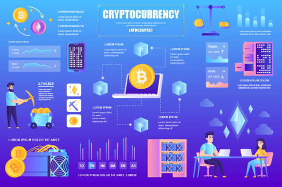 Cryptocurrency Infographic Template Graphics