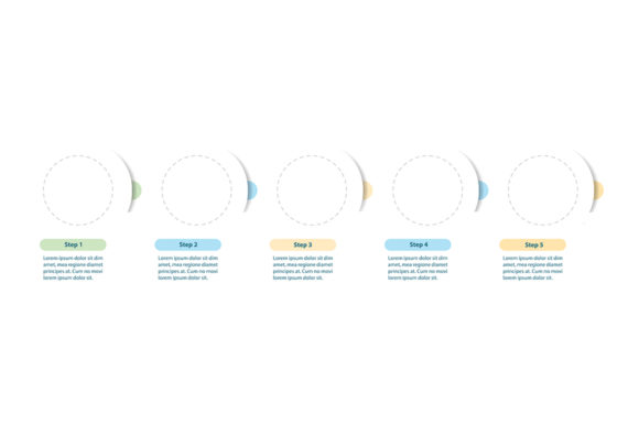 Flowchart with Arrows Vector Infographic