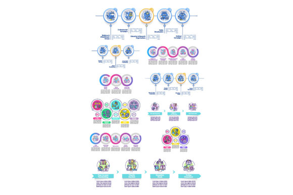 Fundraising Types Vector Infographic Set