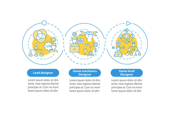 Game Designers Types Vector Infographic