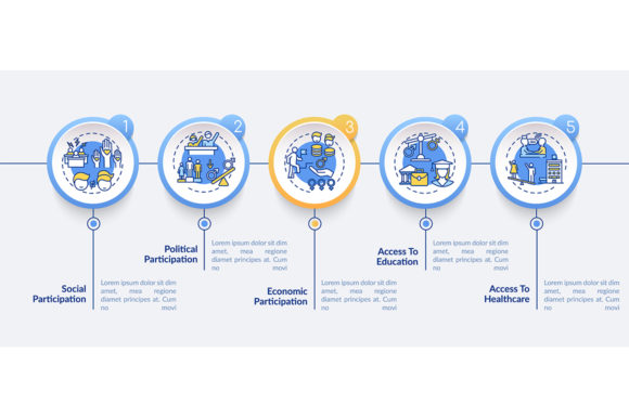 Gender Gap Criteria Vector Infographic Graphics