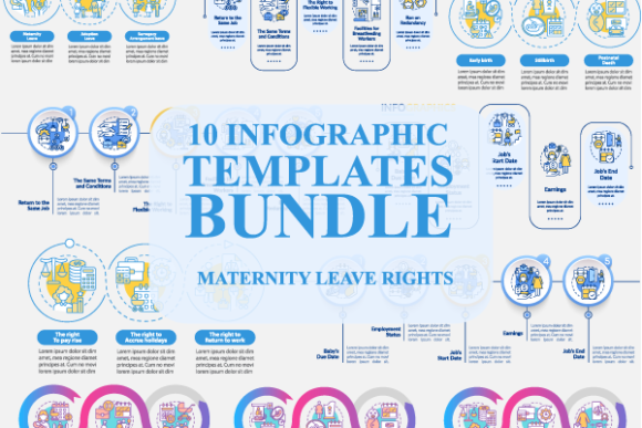 Maternity Leave Infographic Bundle: Graphics and Infographics for Branding