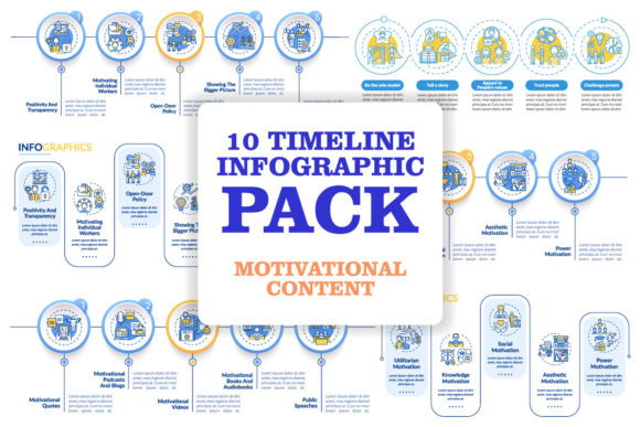 Motivation Vector Infographic Templates