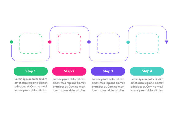 Rectangular Linear Vector Infographic Graphics