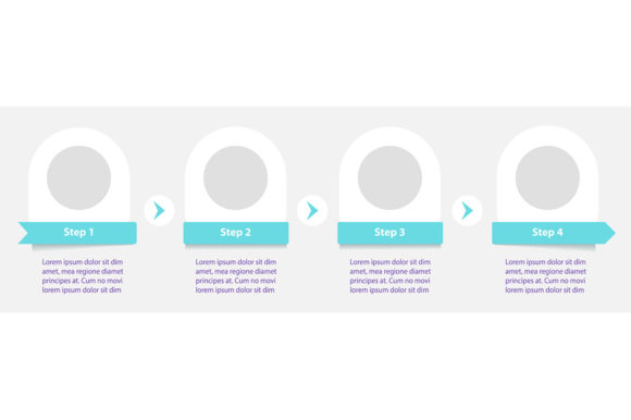 Simple Modern Flowchart with Headers Graphics