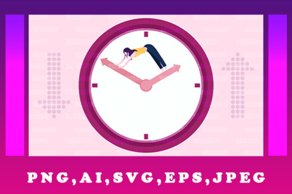 Time Management Illustration Background for Graphics and Infographics