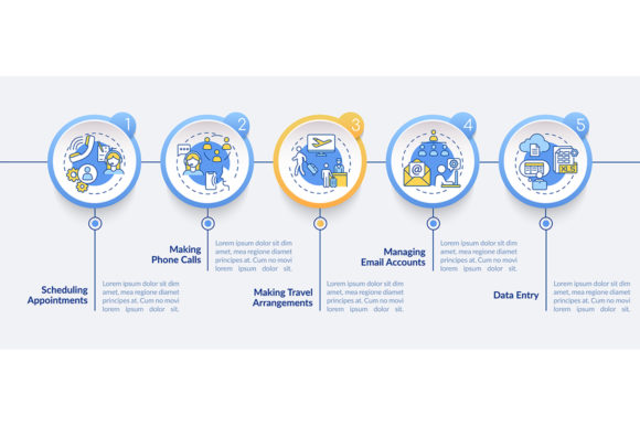 Virtual Assistant Tasks Infographic Graphics